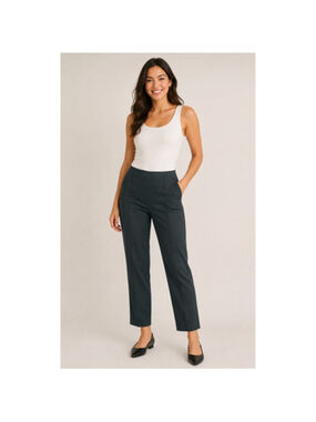 NWT Hillary radley Christmas dark green sz XL pull on pants stretch straight